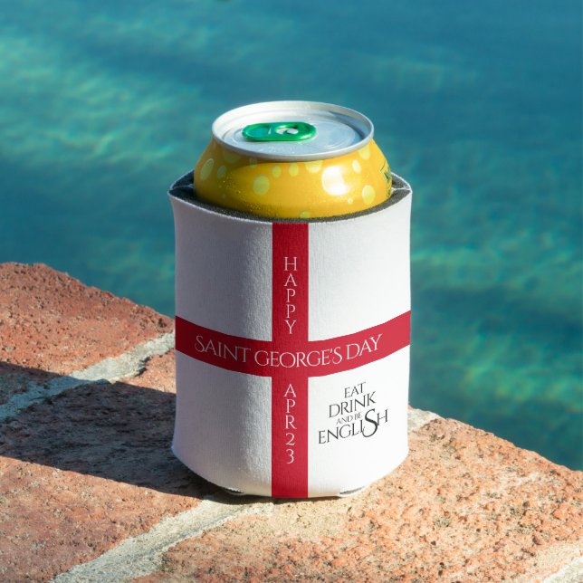 Porta-lata Coma Bebida e Seja Rua Inglês, George's Cross Flag (Piscina in situ)