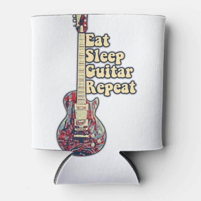 Porta-lata Coma guitarra de sono repete. (Frente)