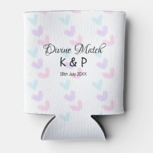 Porta-lata Combinação divina adicionar nome do casal letra pa