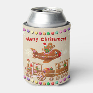 Porta-lata Comboio De Gingerpão Xmas E Avião
