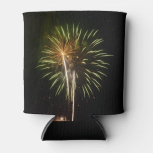 Porta-lata Comemoração de Férias de Fogos de Fogo Verde e Dou