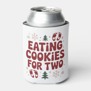 Porta-lata Comendo Biscoitos Para Dois Natal Gestante Mamãe