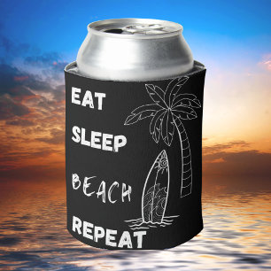 Porta-lata Comer Dormir Praia Repetir Vida Divertida na Pra