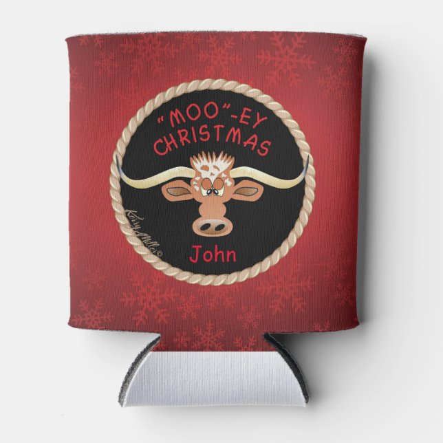 Porta-lata Comical Longhorn Steer (Frente)