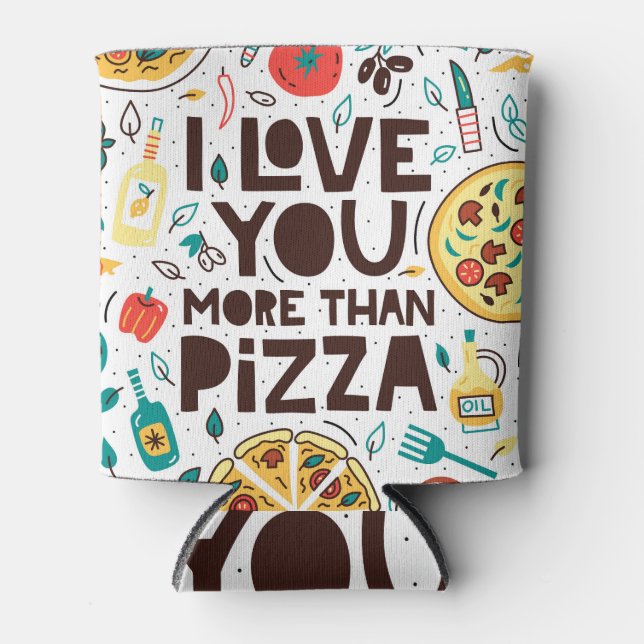 Porta-lata Comida italiana, pizzas adoráveis. (Frente)