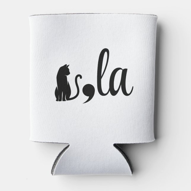 Porta-lata Comma La Kamala Harris - mãe de gato para Kamala (Frente)