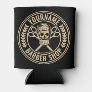 Porta-lata Compro de Barber Personalizado Skull Rockabilly Sa