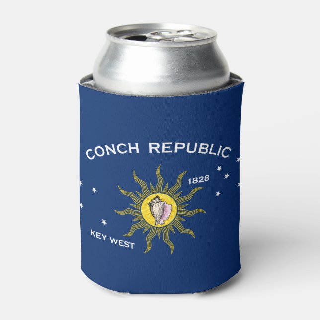 Porta-lata Conch Republic Flag Key West Florida (Can Front)
