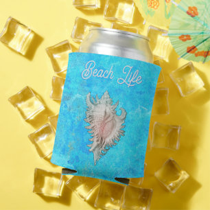 Porta-lata Conch Shell "Beach Life"