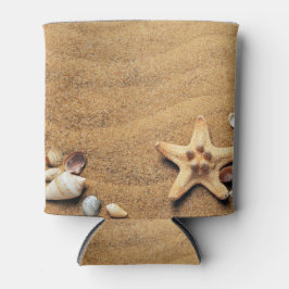 Porta-lata Conchas e Starfish na praia