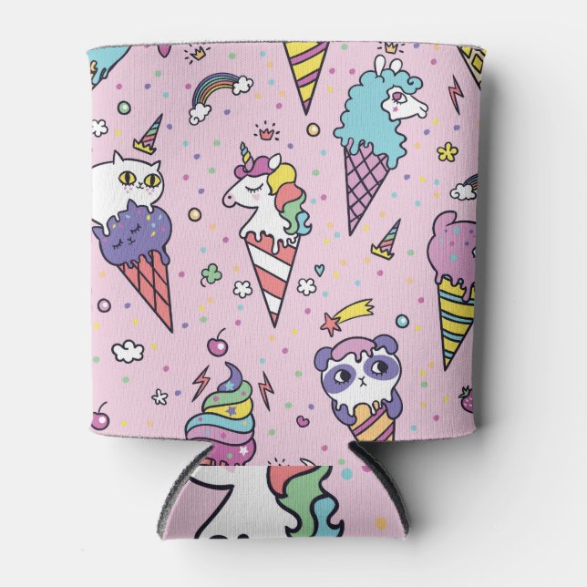 Porta-lata Cones de Sorvete de animais (Frente)