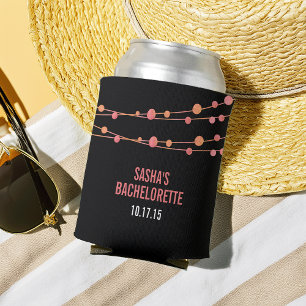 Porta-lata Confetes corais festa de solteira personalizada