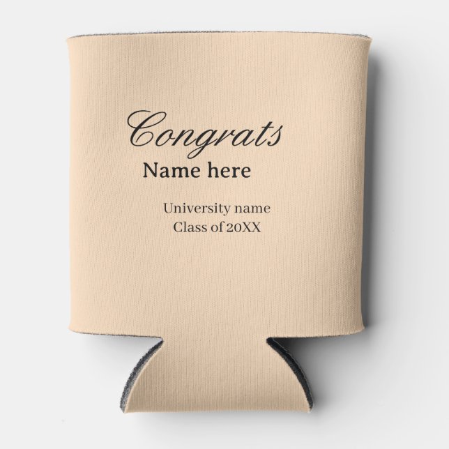 Porta-lata Congrats graduate university name class of 20XX na (Frente)