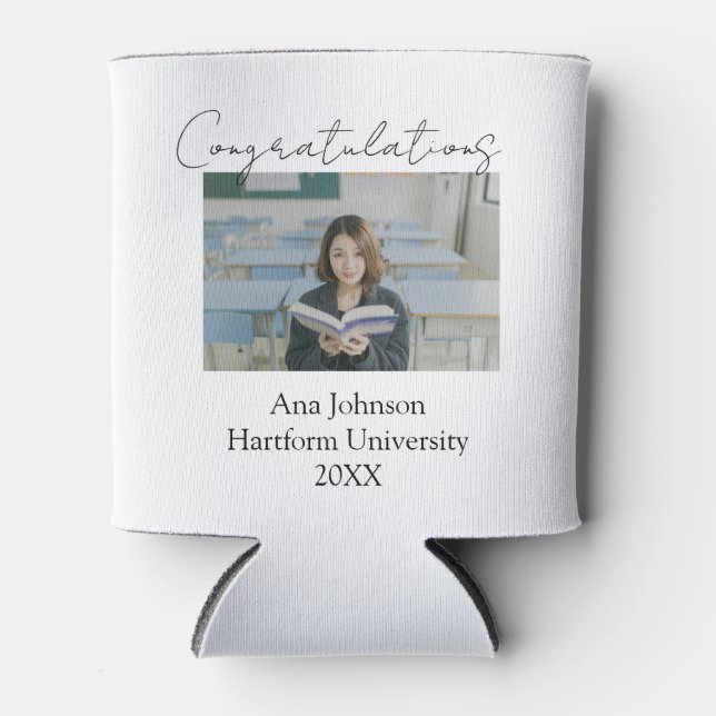 Porta-lata Congratulations photo graduate name university yea (Frente)