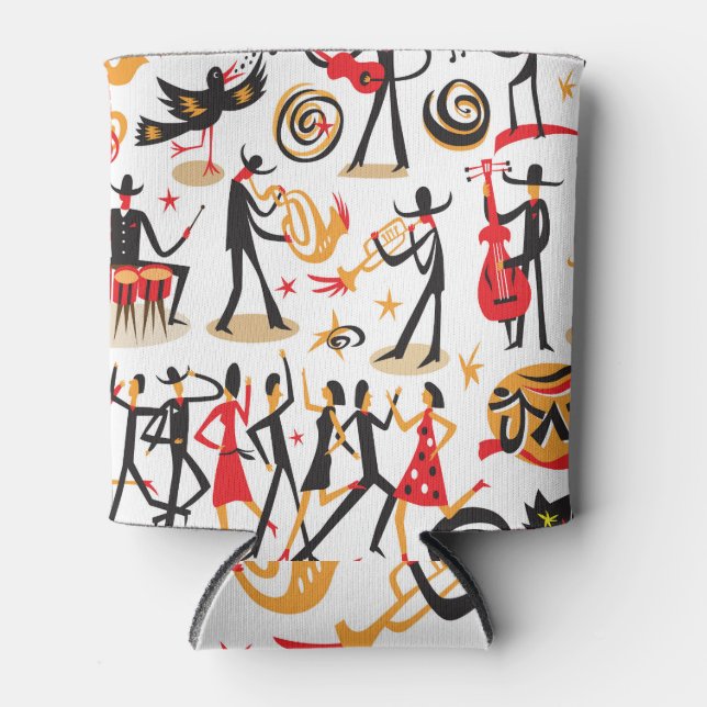 Porta-lata Conjunto de ícones de Jazz: fundo branco isolado (Frente)