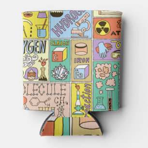 Porta-lata Conjunto de Ilustração de Vintage de Química Scien