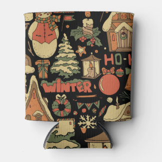 Porta-lata Conjunto Decorativo Vintage de Natal