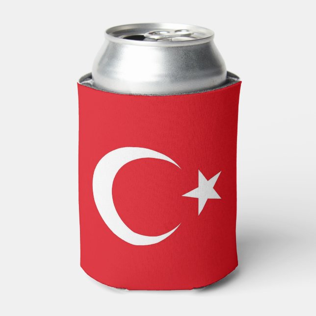 Porta-lata Consegue resfriar com bandeira da Turquia (Can Front)