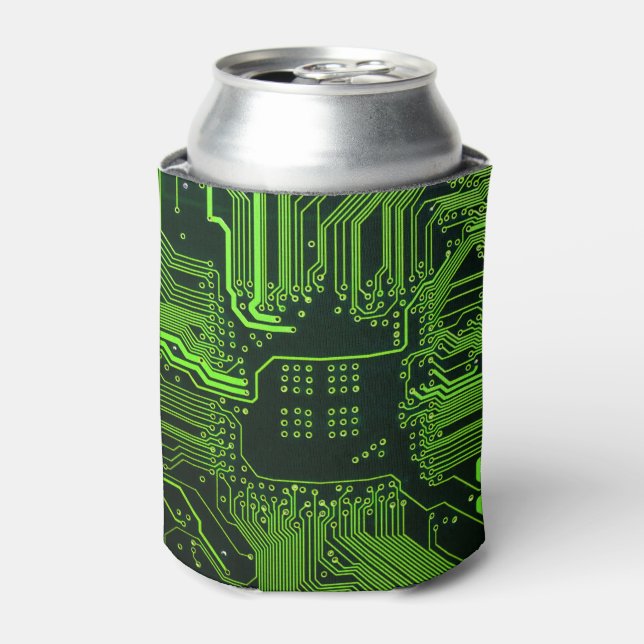 Porta-lata Conselho de Circuito Eletrônico Verde de Nerd Extr (Can Front)