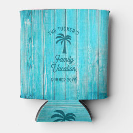 Porta-lata Conselhos Azuis Árvore Tropical de Palma Férias de