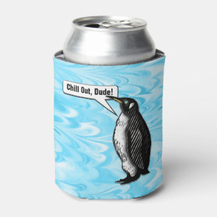 Porta-lata Conversa legal do pinguim (personalizada)