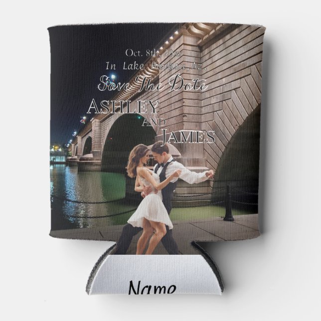 Porta-lata Convite de London Bridge Salve a Data (Frente)