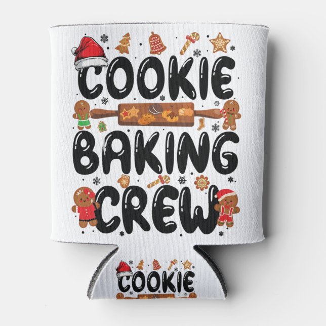 Porta-lata Cookie Baking Crew Family Christmas Gingerbread Te (Frente)
