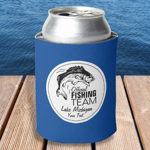 Porta-lata Cooler de Cerveja de Pesca Personalizada Seu nom