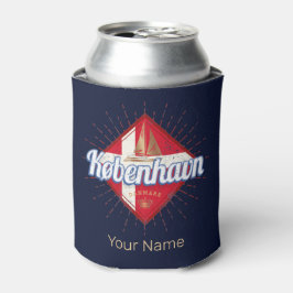 Porta-lata Copenhaga Capital Dinamarca - Navio retrô à vela