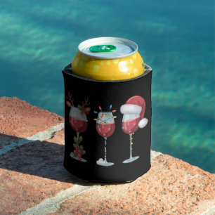 Porta-lata Copo de vinho do Papai Noel de Natal Temporada de