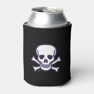 Porta-lata Copo refrigerador preto Skull n Bones 2 lados
