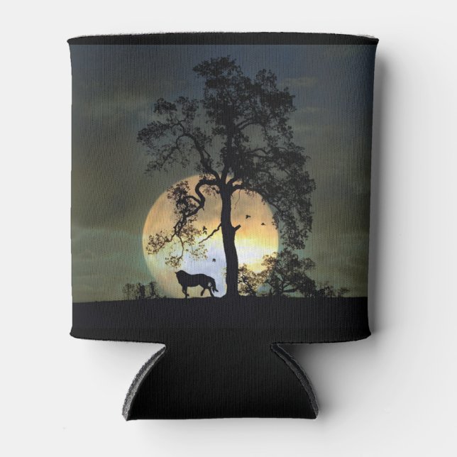 Porta-lata Copo Resfriador de Lata com Cavalo e Lua (Frente)