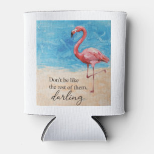 Porta-lata Copo Resfriador de Lata com Citação de Flamingo
