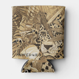 Porta-lata Copo Resfriador de Lata Leopardo Sepia Selvagem