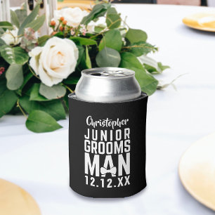 Porta-lata Copo Resfriador de Nome de Groomsman Júnior da Fes