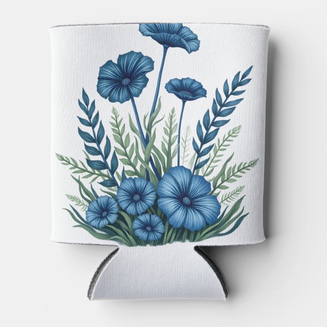 Porta-lata Copo Térmico Boho com Design Floral Elegante (Frente)