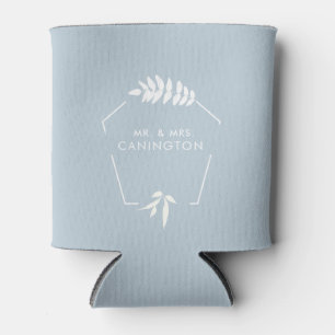 Porta-lata Copo Térmico Casamento Dusty Blue Sr. & Sra.