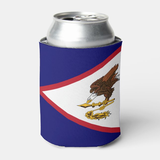 Porta-lata Copo Térmico da Bandeira Patriótica da Samoa Ameri (Can Front)