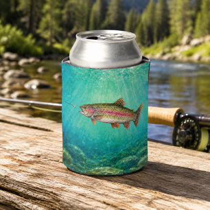 Porta-lata Copo Térmico de Pesca com Mosca para Truta Arco-ír