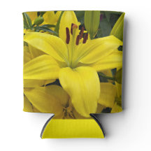 Copo Térmico Floral Lírio Asiático Amarelo