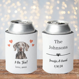 Porta-lata Copo Térmico para Casamento de Pet Weimaraner