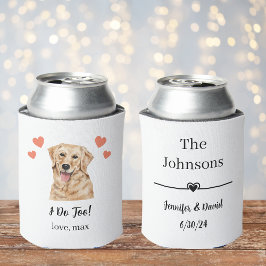 Porta-lata Copo Térmico Personalizado de Casamento de Cachorr