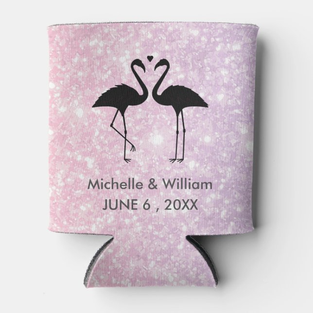 Porta-lata Copo Térmico Personalizado de Flamingos (Frente)