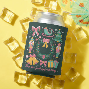Porta-lata Coquete Favorito de Natal Balé Nozes Rosa