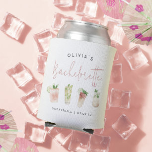 Porta-lata Coquetéis Aquarela Personalizados para Despedida d