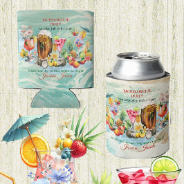 Porta-lata Coquetéis de Praia Frutas Tropicais Festa de Despe