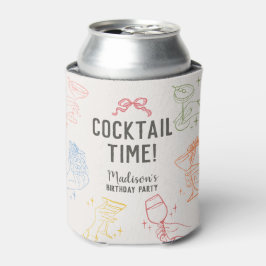 Porta-lata Coquetel Colorido Pró Favoritos de Aniversário