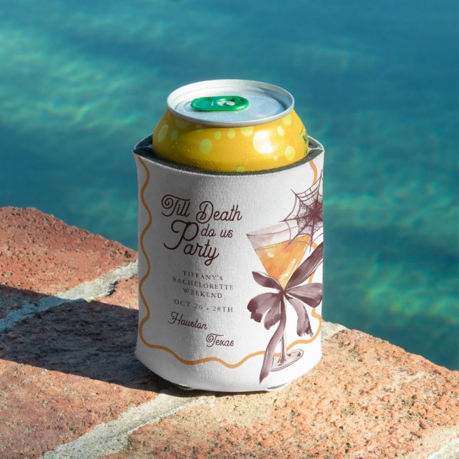 Porta-lata Coquetel Till Death Bow Halloween Bacheloerette  (Piscina in situ)