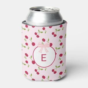 Porta-lata Coqueteleira de Cereja Rosa com Monograma Personal