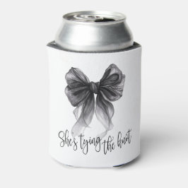 Porta-lata Coquette Black Bow She's Tying the Knot 